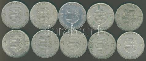 1947. 5Ft Ag (10x) "Kossuth" T:2,2/3