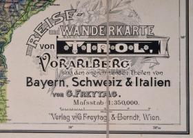 1901 Reise- und Wandekarte von Tirol Voralberg und den angren zenden Theilen von Bayern, Schweiz &am...