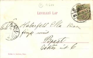 Baja, Erzsébet királyné utca, Gáspár Ármin bútorkereskedése, üzletek; Kollár A. kiadása