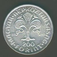1978. 200Ft Ag "Első magyar aranyforint" T:BU