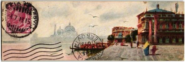 Venice, Venezia; Il molo, mini TCV card (13,8 cm x 4,5 cm)