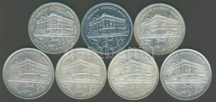 1992. 200Ft Ag "MNB" (3x) + 1993. 200Ft Ag "MNB" (4x) T:BU,exBU