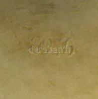 Szecessziós festett bisquit porcelán váza, plasztikus nő alakkal, formaszámmal, márka jelzés nélkül,...