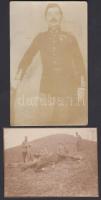 cca 1915 Vegyes, katonai fotók, benne hadikórház és frontképek, 5db, különböző méretben és minőségbe...