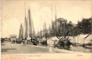 Fiume, Canale della Fiumara e Teatro Comunale / canal, ships, theatre (EK)