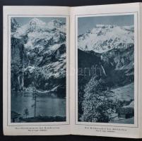 cca 1900 3 db. német nyelvű Alpok térkép, (Berner Alpenbahn Bern Lötschberg Simplon, 19x70 cm; Tirol...