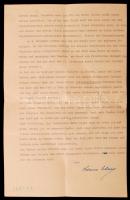 1941 Johanna Coburg  aláírt levele Sternberg grófnak / Autograph signed letter of Johanna Coburg