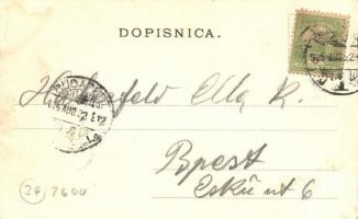 Eszék, Osijek; Vadász utca / Jägerova ulica, Selzer i Rank / Jägergasse / street (ázott sarok / wet ...