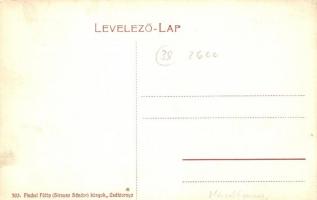 Csáktornya, Zrínyi tér, kereskedelmi kaszinó; Fischel Fülöp (Strausz Sándor) könyvk. kiadása / casin...