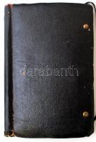 1915 I. világháborús tábori lovasfutár üzenetfelvevő tömbje. Komplett bőr mappa, borítékokkal, melye...
