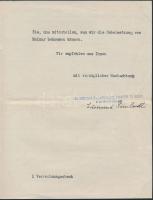 1912 Berlin, A Német Színház fejléces levele Edmund Reinhardt aláírásával, valamint 2 db Reinhardt á...