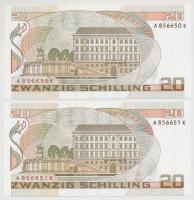 Ausztria 1986. 20Sch (2x) sorszámkövetők T:I 
Austria 1986. 20 Schilling (2x) sequneital serials C:...