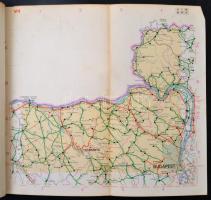 1956 Magyarországi Autóutak Térképe, kiadja a Kartográfiai Vállalat Budapest