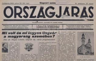 1943 Országjárás hetilap 1943. IV. (töredék, 10 szám) évfolyam. Változó minőségben, ex libris-szel