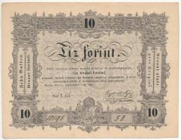 1848. 10Ft Kossuth bankó T:I- hajtatlan /  Hungary 1848. 10 Forint C:AU unfolded Adamo G111