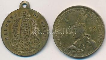 Csehszlovákia ~1970. "Janosikov Dukat - Pre Stastie / 1713" fém emlékmedál (27mm) + Olaszo...