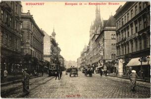 Budapest VIII. Kerepesi út, villamos, fogorvosi rendelő intézet, fővárosi bútoráruház (EK)