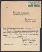 1959 Rudas Jenő levele Szenes László színművész bajtársnak, 19x16cm
