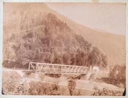 Az első Tisza-híd Fehérpataknál (Terebesfehérpatak), Siegmeth Károly (1845-1912) hagyatékából, 17x23...