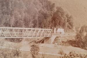 Az első Tisza-híd Fehérpataknál (Terebesfehérpatak), Siegmeth Károly (1845-1912) hagyatékából, 17x23...