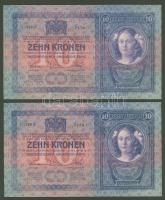 1904. 10K (2x) egymásutáni sorszámokkal! T:I