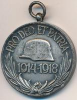 1929. "Magyar Háborús Emlékérem kardokkal, sisakkal" peremén "BRONZ" beütés, ezü...