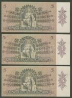 1939. 5P (3x) egymásutáni sorszámokkal! T:I