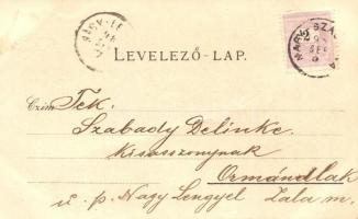 1898 Budapest XI. Konstantinápoly mulató negyed, kiadja Bettelheim Miksa, litho. Édeskuty Lajos gyóg...