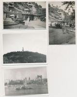 cca 1930-1940 11 db fotó Magyarország különböző tájairól: Budapest, Pécs, Kaposvár, stb, 6x9 cm