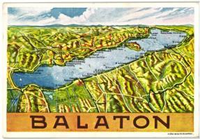 Balaton, térkép, Duna-Száva-Adria Vasúttársaság kiadása (EK)