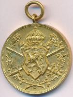 Bulgária ~1933-1939. "Európai Háborús Emlékérem 1915-1918" aranyozott Br kitüntetés, mells...