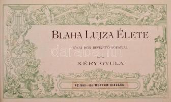 cca 1871-1900 Vegyes Blaha Lujza tétel: 1db fotólap a művésznőről, 14x9cm; Kéry Gyula: Blaha Lujza é...
