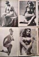 cca 1950-70 Vegyes aktfotó gyűjtemény mappába ragasztva, különböző méretben és minőségben, cca 500db...
