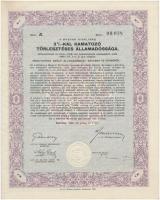 Budapest 1942. "A Magyar Királyság 3%-kal Kamatozó Törlesztéses Államadóssága" 3db kötvény...