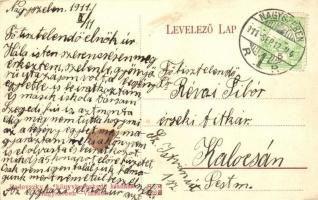 Nagyszeben, Hermannstadt, Sibiu; 100 év múlva, Budovszky L. könyvkereskedő kiadása / futuristic view