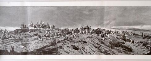 A Feszty Körkép, modern másolat Morelli Gusztáv metszetéről, melyet Feszty Árpád képe alapján készít...