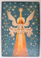 cca 1930 Vojtech Kubasta: Gloria in Excelsis Deo,  Kihajtós Betlehem, papír, borító javított, 31x43x...