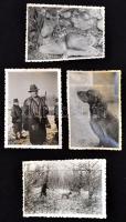 1917-1964 45 db vadászattal kapcsolatos fotó(vadmacska, róka, siketfajd, szalonka, vadászkutyák, stb...