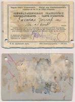 cca 1927 A Magyar Királyi Államvasutak személyazonossági igazolójegye, 2 db, az egyik hátoldala hián...