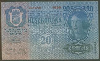 1913. 20K II.kiadás, kék színpróba! T:II- alul min. repedés RR!!