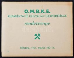 1969 Perkupa, Az O.M.B.K.E. Rudabányai és Hegyaljai Csoportjának rendezvénye, leporelló 11 db képpel...