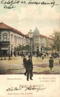 Szabadka, Subotica; Damjanich utca, Dr. Wilhelm palota, gyógyszertár, kiadja Wilhelm Samu / street, pharmacy