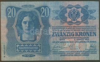 1913. 20K II.kiadás, kék színpróba! T:II- alul min. repedés RR!!