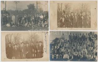 1914-1915 Egyetemi hallgatók csoportképei, 7 db, 7x10 és 14x9 cm közötti méretekben