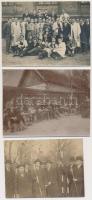 1914-1915 Egyetemi hallgatók csoportképei, 7 db, 7x10 és 14x9 cm közötti méretekben