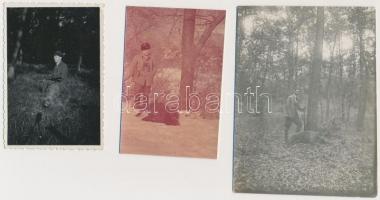 1918-1959  14 db vadászattal kapcsolatos fotó(pl. vaddisznó), 6x7 és 8x14 cm közötti méretekben