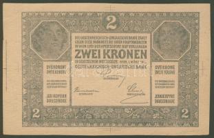 1917. 2K szürke próbanyomata, német nyelvű oldal, hátoldal sima, 4klf pozíciójú és nagyságú illesztőkereszttel vastag kartonpapíron, papírráncokkal és gyári eredetű gyűrődéssel (minimális) egyébként T:I RR!!