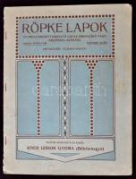 1908 Röpke Lapok, Kner Izidor Gyoma, reklám katalógus szecessziós nyomtatványokról, 30x23cm