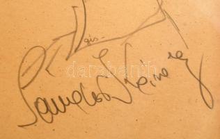 Szegő Gizi (1902-1985): Sándor Károly (Csikar), az Aranycsapat játékosának dedikált portréja! Jelzet...