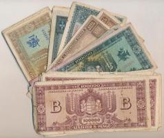 Vegyes magyar pengő tétel 10P-100.000BP (~117x) T:III,III-